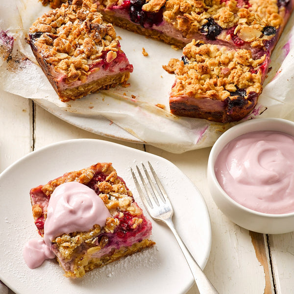 Berry Yogurt Crumble Slice - EasiYo AU