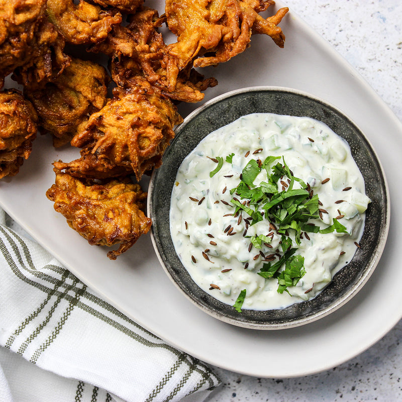 Onion Bhaji with Mint Dipping Sauce Recipe EasiYo Australia EasiYo AU